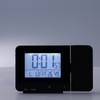 Black Projection Clock with Time Temperature LCD Screen USB Charging