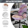 Xorudoydet Pink Marble Print Computer Office Chair Cover, Stretchable Office