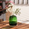 Relexome Dark Green Glass Flower Vase for Centerpieces Flowers 6.7