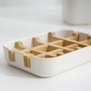 Eco-Friendly Bamboo & Wood Soap Dish with Drain: Modern Design