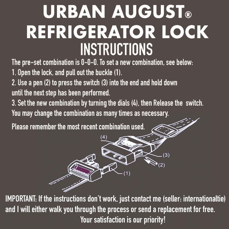 Urban August Multi-functional French-door Refrigerator and Cabinet Lock (Regular)