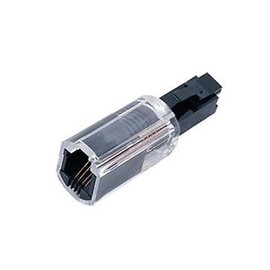 1 x Telephone Cord Detangler - 360 Degree Rotating - Clear/Black - Phone Cord Detangler (for Deep Recessed Jacks Order Item B071ZKQPF7) Master Cables Product