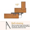 sourcing map 10 Pack Self Closing Cabinet Hinges, 1/2" Overlay