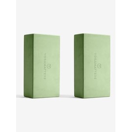 Yogamatters Yoga Brick Block Pair | EVA Foam | Lightweight, High Density and Non-Toxic (Sage)