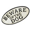 Beware of The Dog - Oval Cast Iron Sign Plaque