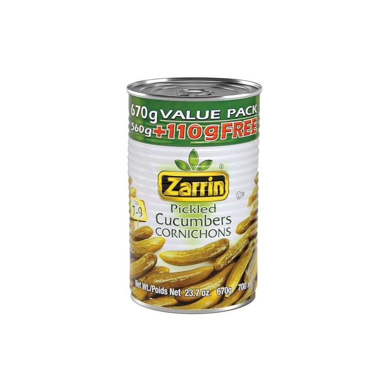 Zarrin - Pickled Cucumbers Cornichons (Pack of 3), 23.7oz/670g each