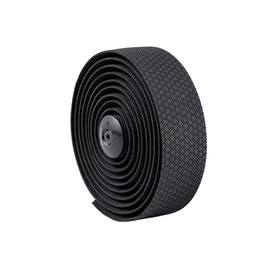 Fabric Knurl Gravel Reflective Handlebar Tape Gravel Bike - Road Bike Bar Tape with Handlebar Plugs and Finishing Strips - 200 x 3 cm - 3.5mm Thick - Reflective Black