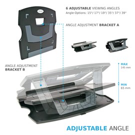 AIDATA Adjustable Laptop Stand, Foldable and Portable Laptop Stand Fits Most 11″-15.6″ Laptops/Notebooks/Tablets, Lightweight and Easy to Carry with 6 Angle Adjustment Settings