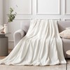 EHEYCIGA Fleece Blanket White Throws for Sofas Fluffy Warm Soft