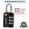 2 Pack TSA Approved Travel Luggage Locks, Metal Combination Lock,