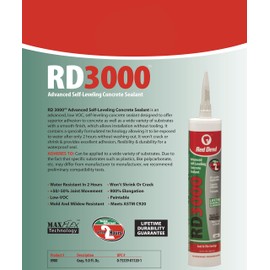 Red Devil 0980 RD 3000 Advanced Self-Leveling Concrete Sealant, 1-Pack, Gray