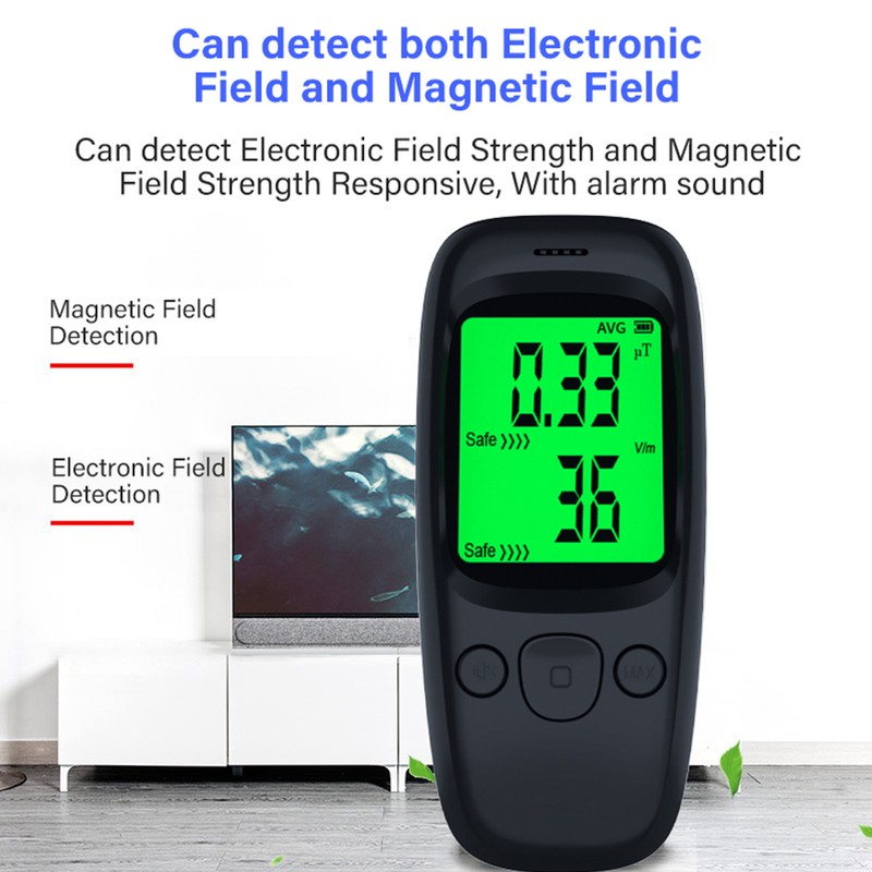 Handheld Portable LCD Display Electromagnetic Radiation Detector Magnetics Field Electric