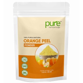 Pure Herbology Pure & Natural Orange Fruit Peel Powder for Glowing Skin, For Face Pack Skin Whitening, Acne / Pimples, (100Gm)