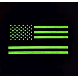 USA AMERICAN COUNTRY FLAG COP POLICE BLUE LINE GLOW TACTICAL PVC HOOK PATCH