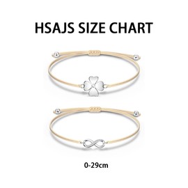 HSAJS Lucky bracelet for women, infinity bracelet, lucky bracelet, friendship bracelet, jewellery friendship gifts for women, bracelet women, Stainless Steel