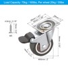 PATIKIL 2" Swivel Caster Wheels, Chrome-Plated Top Plate TPR Silent
