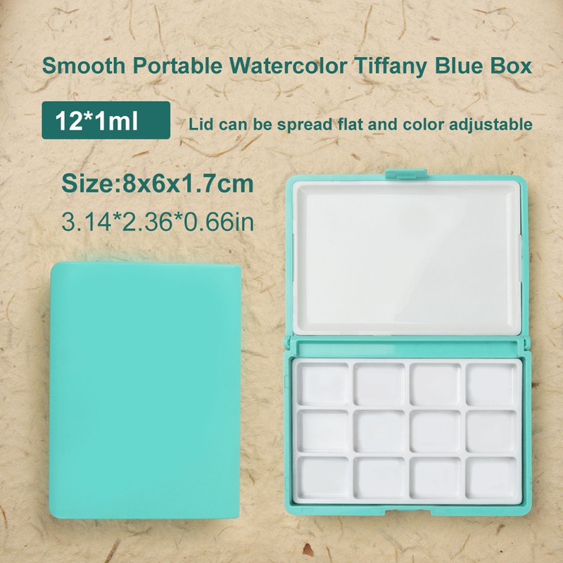 2Pcs Portable Watercolor Box Detachable Easy to Clean Compact Mini