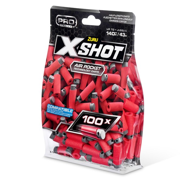 X-Shot Pro Series Short Dart Refill - 100 Short Darts