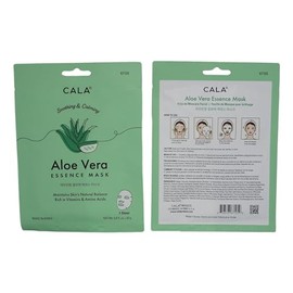 CALA - máscara para cara con escencia de aloe vera (paquete con 5 máscaras)