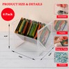 CINPIUK 6 Pack Stackable Tea-Bag Holder Space-Saving Clear Coffee Pod