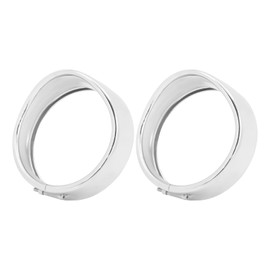 motosikleta 4.5 inch Fog Light Trim Rings Visor Style Auxiliary Passing Lamp Bezel Compatible with Harley Touring Road King Electra Glide 1962-Later (Chrome)