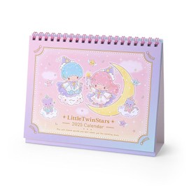 Sanrio 451321 Ring Calendar 2025 Little Twin Stars Tabletop with Plan Sticker