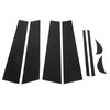 8pcs Pillar Post Trim Kit 4D Style Gloss Black Side