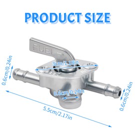 Petrol Tap Switch - Set of 2 Universal Petrol Taps, 6 mm Fuel Tank Switch, Valve Pump Petcock, Fuel Switch for 50cc, 70cc, 90cc, 110cc, 125cc, 150cc Moped, Motorcycle, and Quad Bike