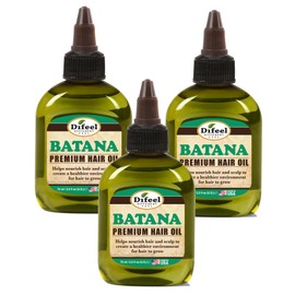 Difeel Batana Premium Hair Oil 2.5 oz (3-PACK). - Batana oil for Hair growth, Restores Moisture & Strengthens Hair