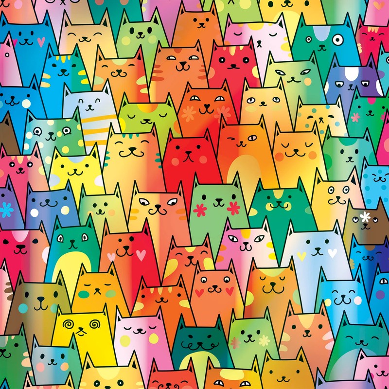 RoseArt - Rose - Cute Colorful Cats - 1000 Piece