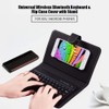 ELIATER Portable Bluetooth Keyboard with Leather Case Cover with for