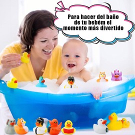 MBVBN 12PCS Juguetes De Baño De Pato,Juguetes De Piscina De Playa De Verano Jeep Duck,Juguetes para piñatas Infantiles，premios para niños y Juguetes para Fiesta