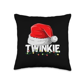 Wonderful Christmas Clothing Co Twinkie Santa Christmas Family Matching Pajamas Mama Xmas Throw Pillow, 16x16, Multicolor