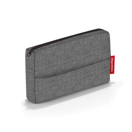 Zipped pouch, 17.5 x 11 x 3 cm, 0.5 litres, Twist silver.