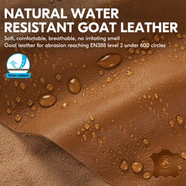 Vgo... 1 Pair of Gardening Gloves for Women, Work Gloves, Safety Gloves Made of Goatskin, Scratch-Resistant Protection, Waterproof (GA7476)