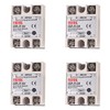 4pcs Solid State Relay SSR-25DA DC to AC Input 3-32VDC to Output 24-380VAC 25A 250V Solid State Relay Module