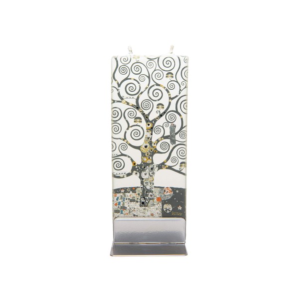 Flatyz Hand Painted Flat Candle - Gustav Klimt Tree of