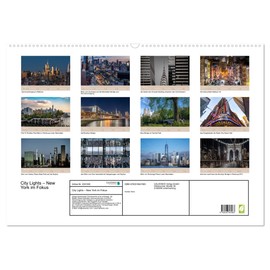 City Lights – New York im Fokus (Wandkalender 2026 DIN A2 quer), CALVENDO Monatskalender: New York City - die Stadt, die niemals schläft - zieht seit ... aus aller Welt in ihren Bann. (CALVENDO Orte)