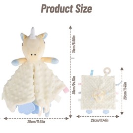 STEFUEWILL17 Baby Comforter Blanket - Comforter Blanket for Boys and Girls, Soft Cuddle Blanket, Baby Cuddly Toy, Ideal for infant Shower Gifts and Baby Essentials for Newborns(Unicorn)