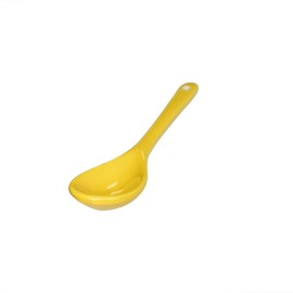Albedel Yellow 6 pcs Porcelain Egg Spoons Ceramic Spoons 4.7 inch Coffee Dessert Yogurt Tea Milky Tea