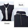 NICENEEDED Pearls Neck Tie, Handmade Weaving Shirt White Pearls Tie