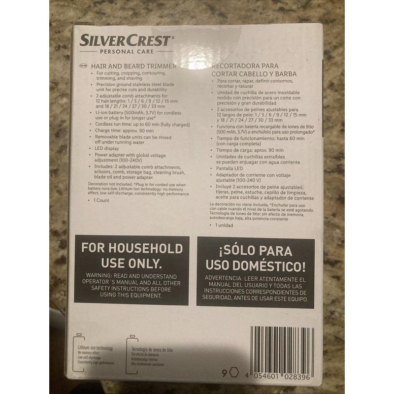 SILVERCREST HAIR AND BEARD TRIMMER New In The Box