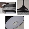 42" Retractable Fandelier Ceiling Fans with Lights Remote Control, Modern