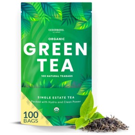 Organic Green Tea — 100 Tea Bags| Organic Tea From Single Origin | Eco-Friendly Tea Bags | Non-GMO Tea With Zero Sugar | Cederberg Tea Company