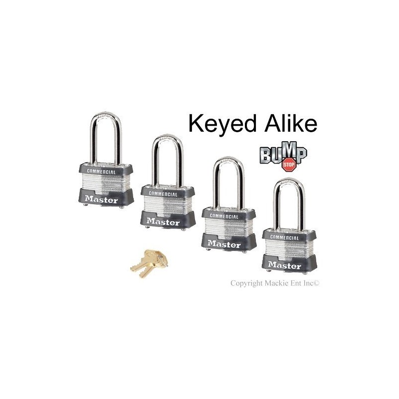 Master Lock - Keyed Alike Locks 3NKALF-4 w/BumpStop Technologiy