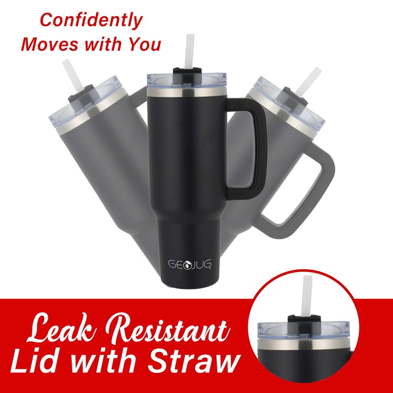 BRENTWOOD GEOJUG CMB-1200BK 40-Oz. Insulated Stainless Steel Tumbler Cup with