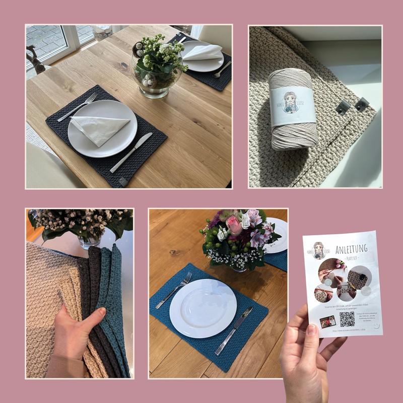 HÄKEL LIESE Crochet Set for Beginners - Crochet Placemats &