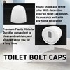 AUXBC 4PCS Universal Toilet Bolt Caps Set, White Plastic Push-On