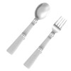 2 Pcs Folding Spoon and Fork,304 Stainless Steel Spork Portable