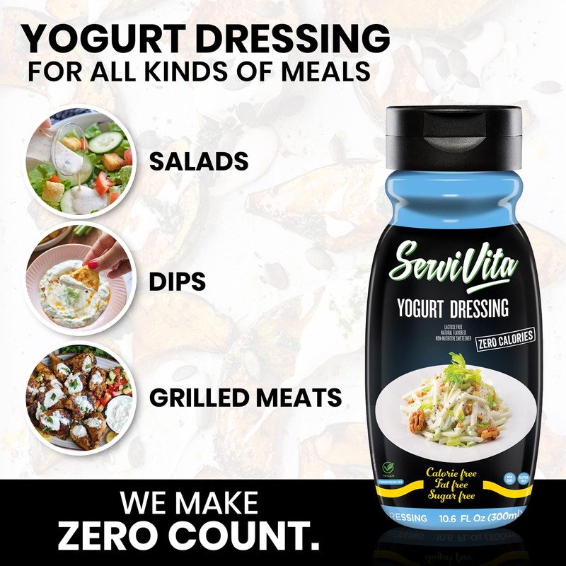 Sugar Free YOGURT Dressing Zero Calories, Sugar-Free, Gluten-Free, Non-GMO Yogurt